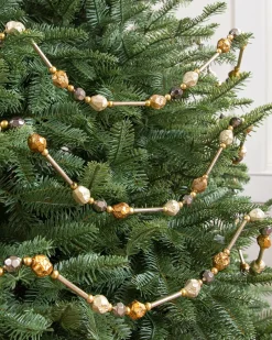 Antiqued Beaded Christmas Tree Garlands