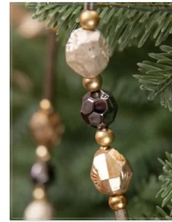 Antiqued Beaded Christmas Tree Garlands