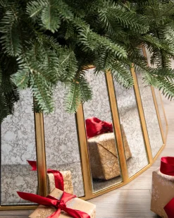 Antiqued Mirror Christmas Tree Collars