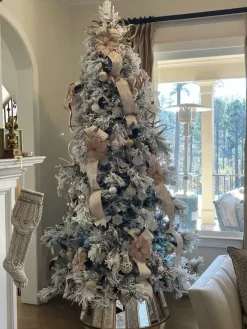 Antiqued Mirror Christmas Tree Collars