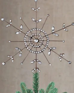 Antiqued Snowflake Christmas Tree Topper