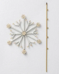 Beaded Snowflake Christmas Tree Toppers