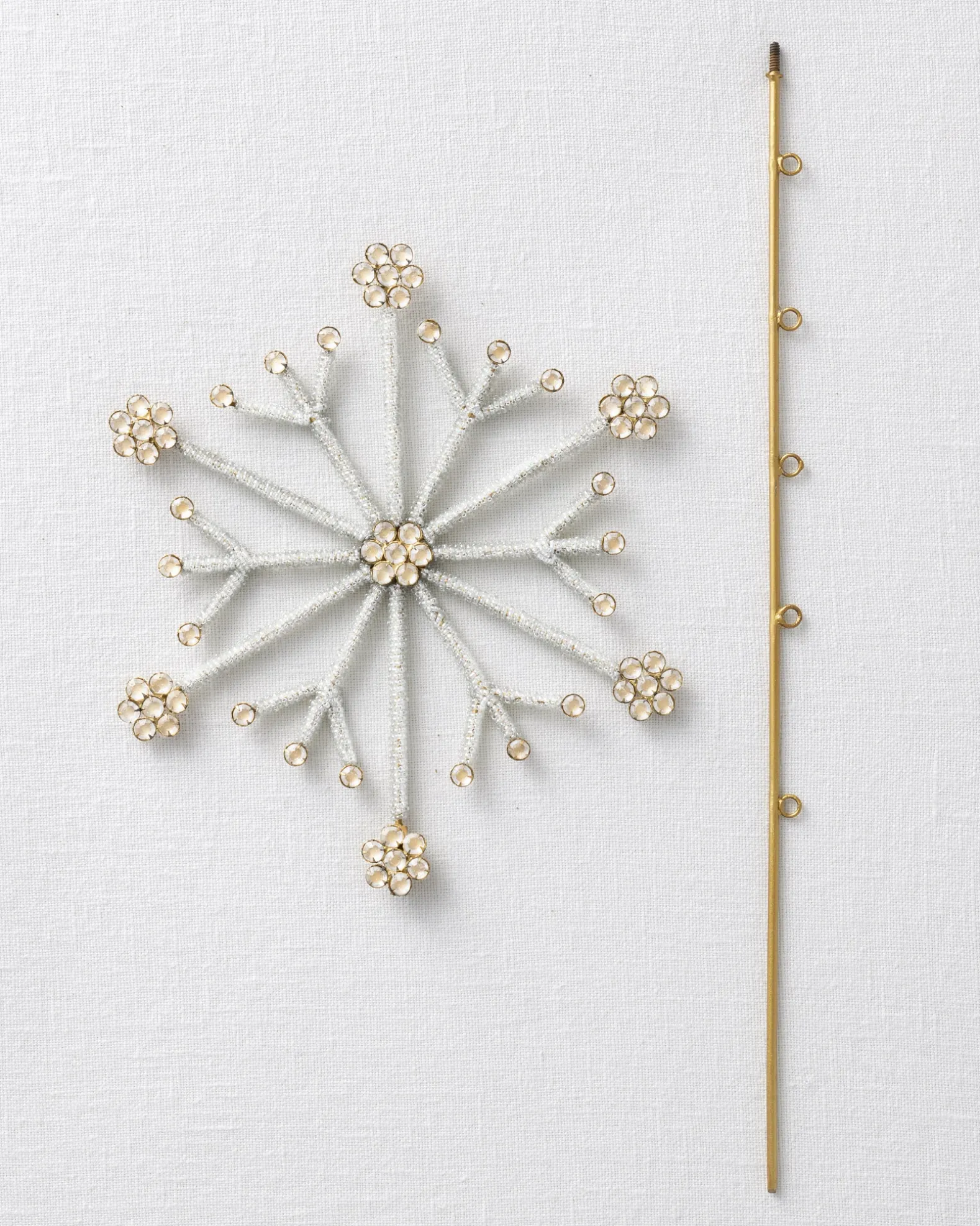 Beaded Snowflake Christmas Tree Toppers