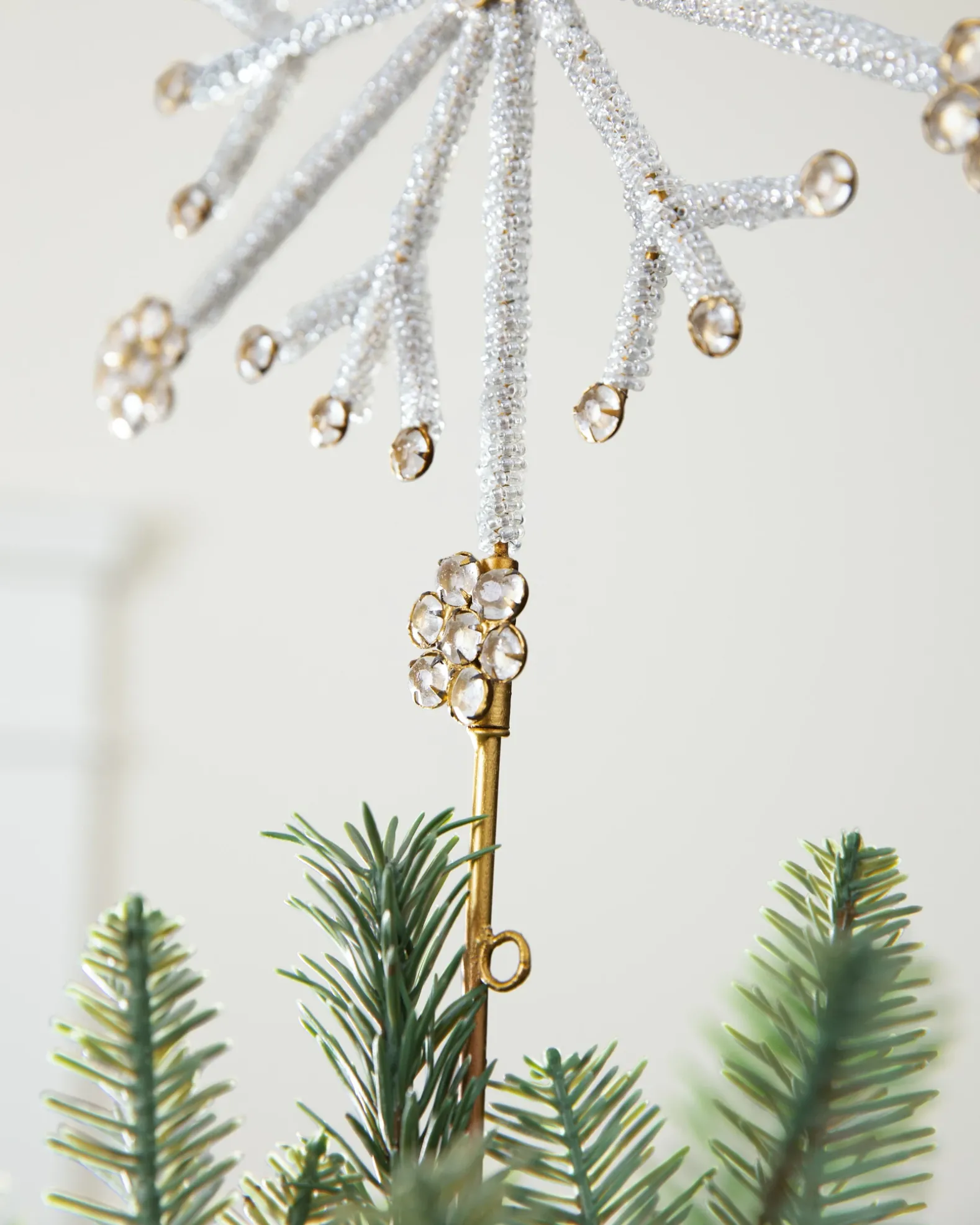 Beaded Snowflake Christmas Tree Toppers