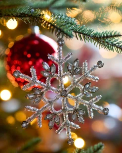 Beaded Snowflake Christmas Ornament Collection