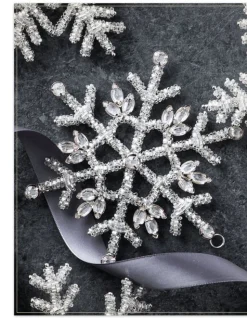 Beaded Snowflake Christmas Ornament Collection