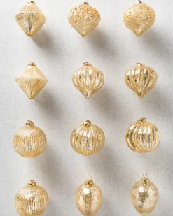 BH Essentials Mercury Glass Ornament Collection