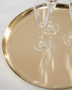 Brushed Brass Serving Trays