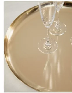 Brushed Brass Serving Trays