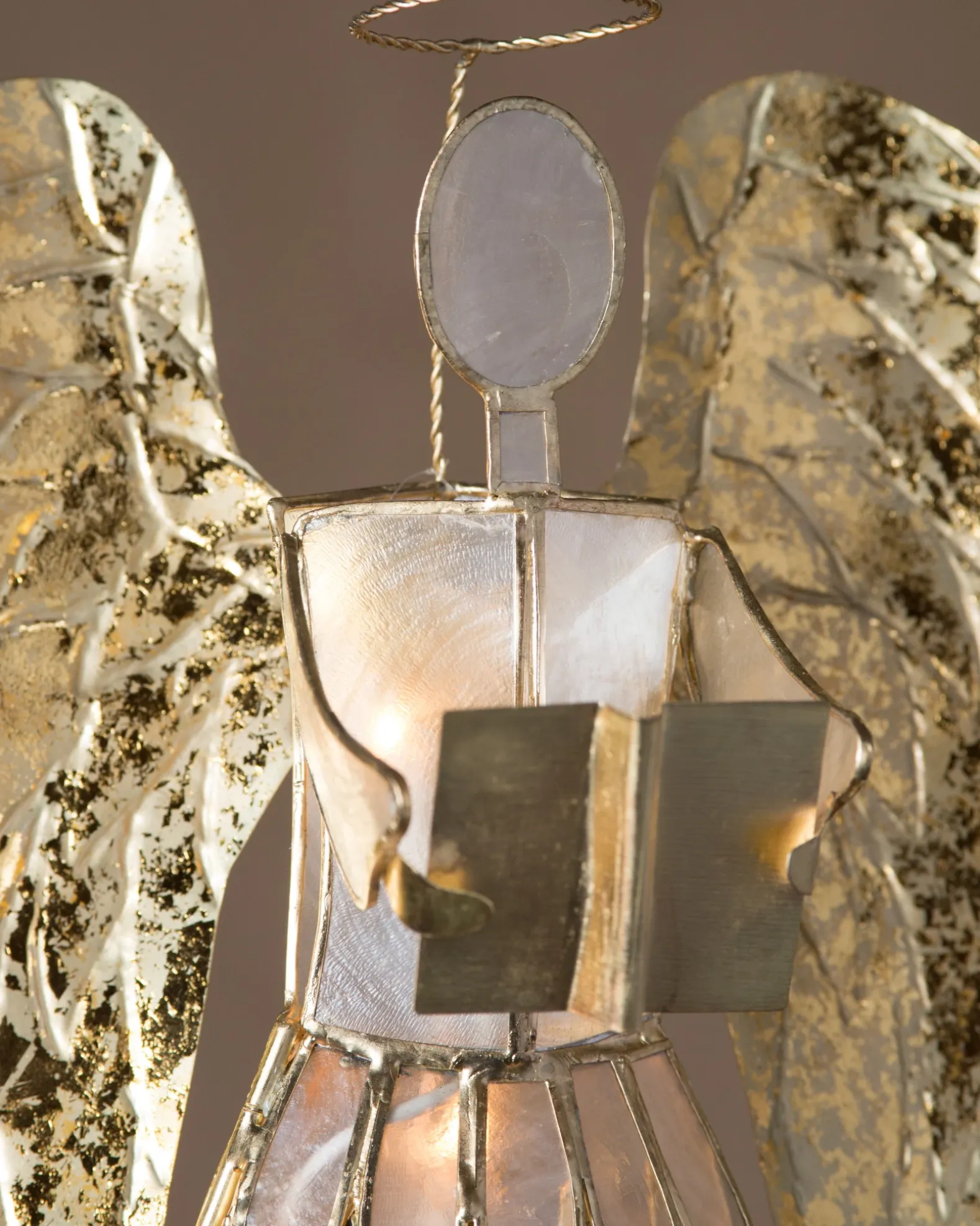 Capiz Angel Lighted Tree Toppers