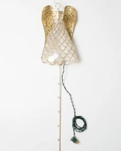 Capiz Angel Lighted Tree Toppers