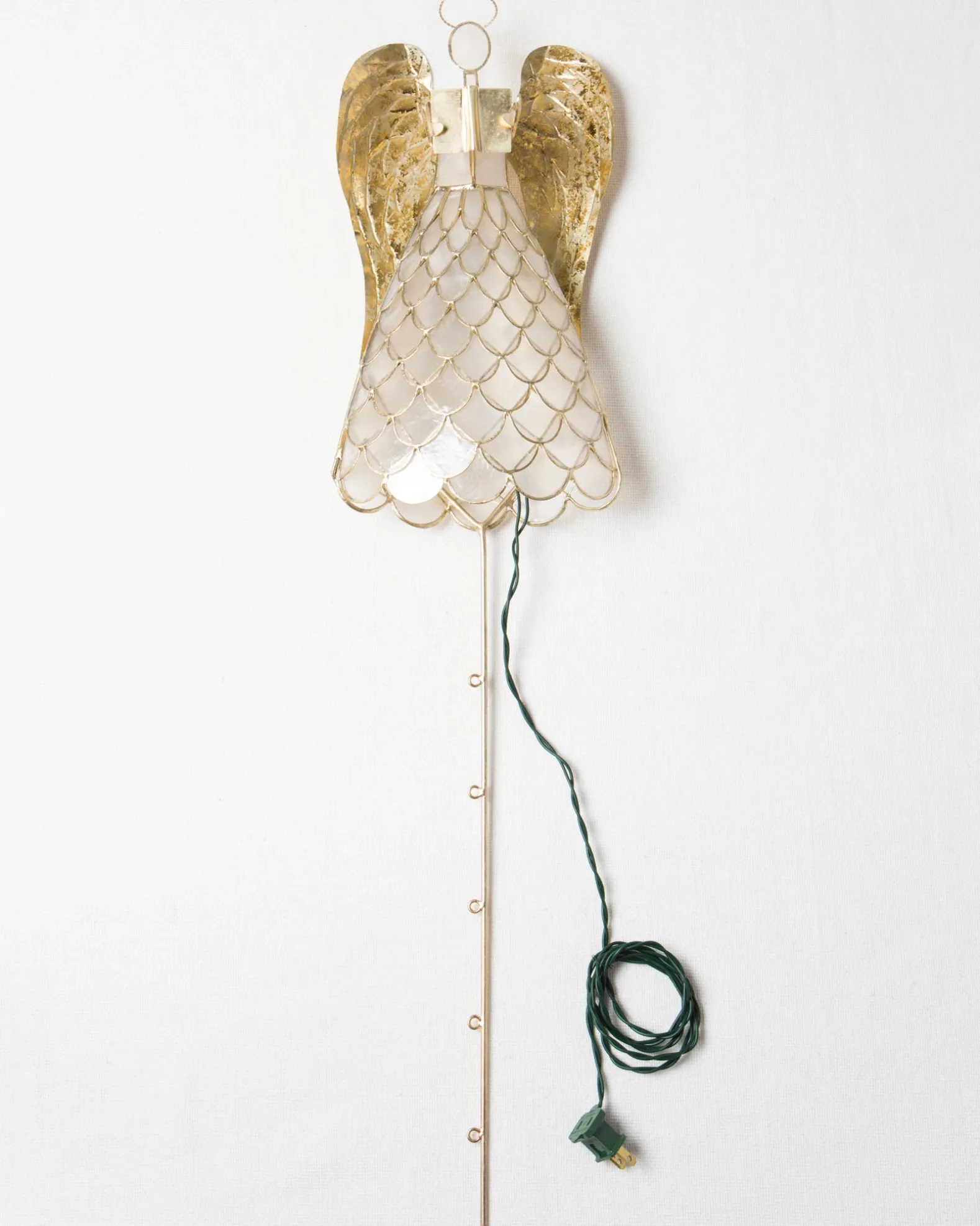 Capiz Angel Lighted Tree Toppers