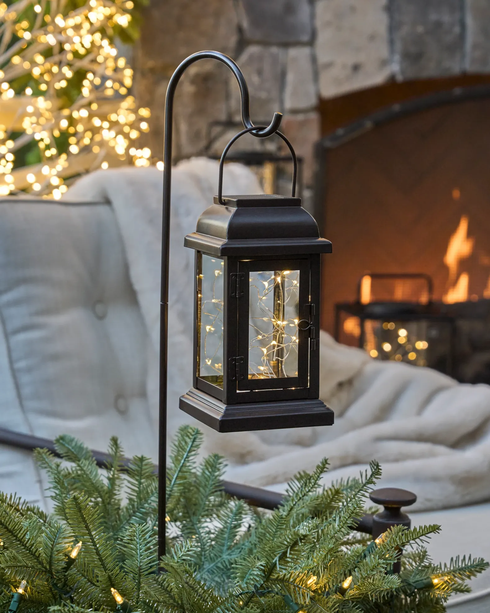 Classic Lantern Solar Pathway Fairy Light Set