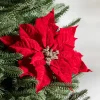 Classic Poinsettia Christmas Tree Picks