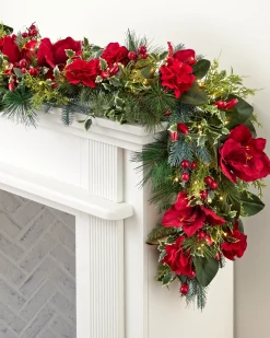 Crimson Blooms & Berries Foliage