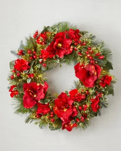 Crimson Blooms & Berries Foliage