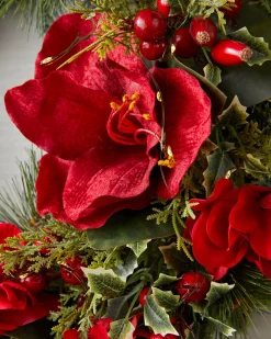 Crimson Blooms & Berries Foliage