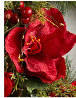 Crimson Blooms & Berries Foliage