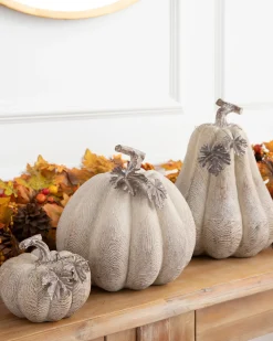 Faux Wood Pumpkins