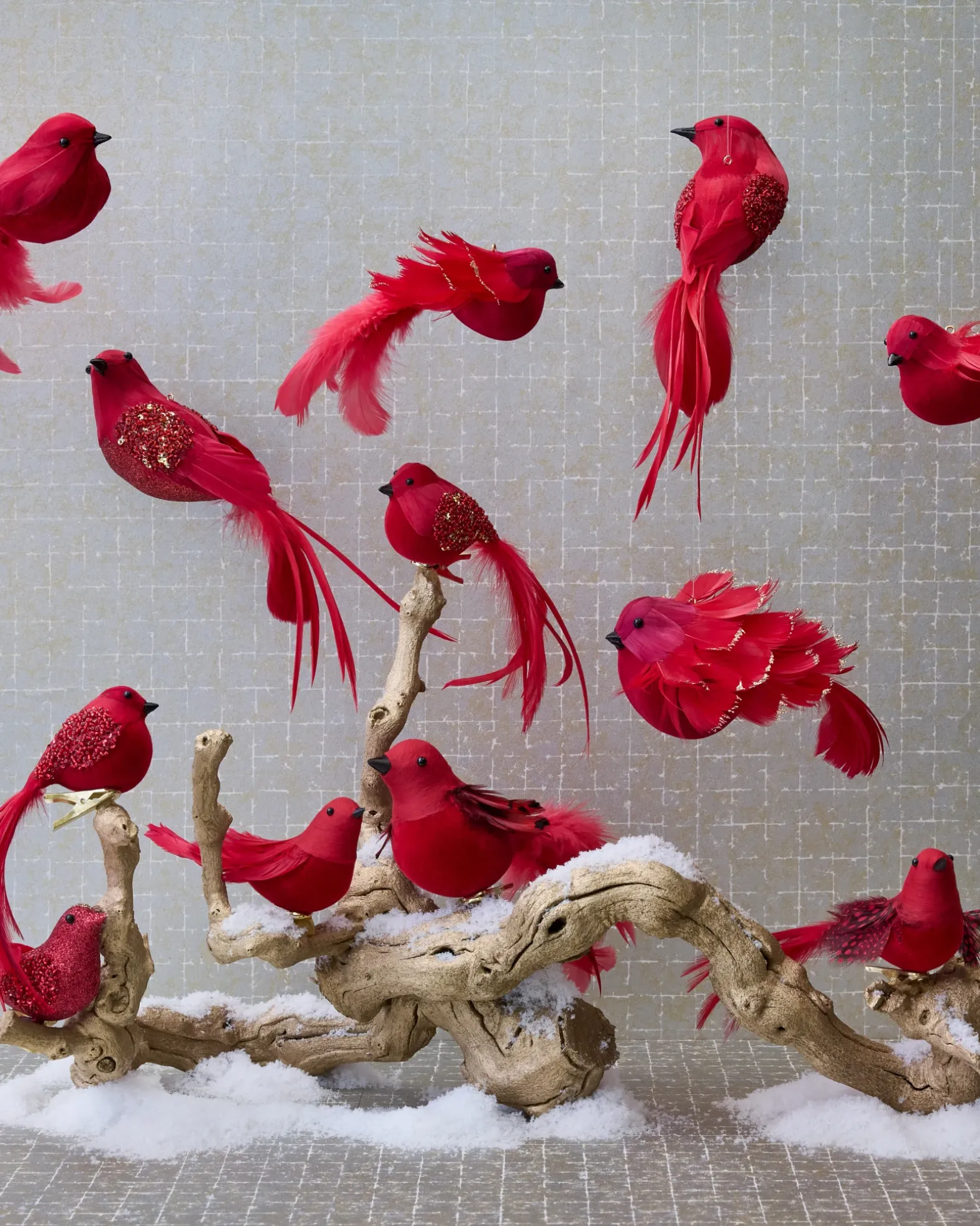 Feathered Flock Christmas Ornament Collection