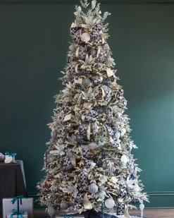 French Blue Velvet Christmas Tree Ribbon