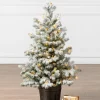 Frosted Yukon Spruce Artificial Potted Christmas Trees