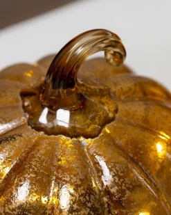 Glowing Glass Pumpkins - Set Of 3