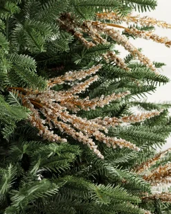 Gold Metallic Plume Christmas Tree Picks