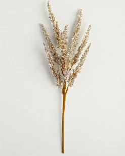 Gold Metallic Plume Christmas Tree Picks