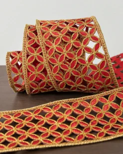 Lattice Cutout Christmas Tree Ribbon