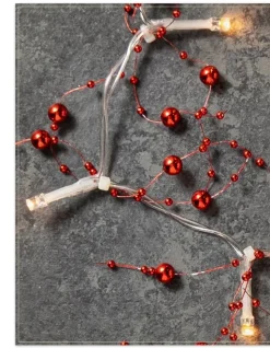 Lit Beaded Christmas Tree Garlands