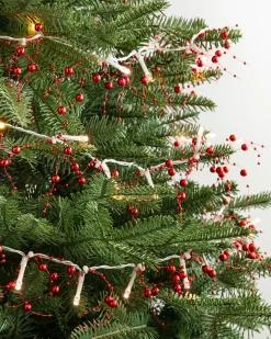 Lit Beaded Christmas Tree Garlands