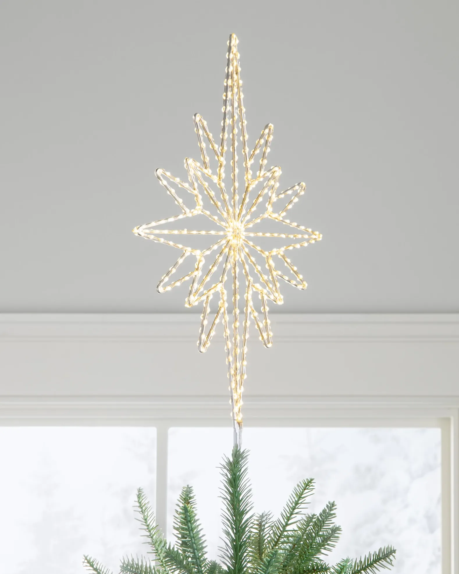 Lit Bethlehem Star Christmas Tree Toppers