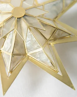 Lit Capiz Bethlehem Star Tree Toppers