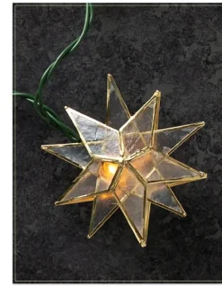 Lit Capiz Star Christmas Tree Garlands