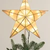 Lit Capiz Star Tree Toppers