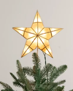 Lit Capiz Star Tree Toppers