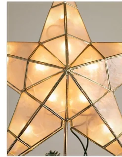 Lit Capiz Star Tree Toppers