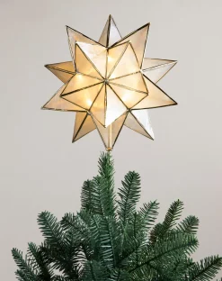 Lit Capiz Star Tree Toppers