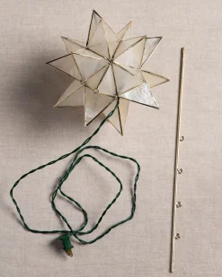 Lit Capiz Star Tree Toppers