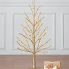 Lit Champagne Glitter LED Trees