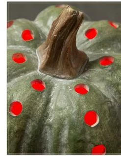 Lit Cut-Out Pumpkins