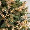 Lit Glitter Leaf Christmas Tree Garlands