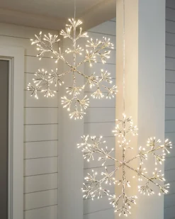 Lit LED Winter Flurry Snowflakes