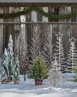Lit Snowy Branch LED Trees