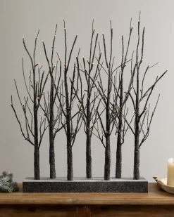 Lit Snowy Branch LED Tree Grove