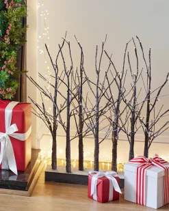 Lit Snowy Branch LED Tree Grove