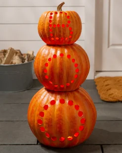 Lit Stackable Cut-Out Pumpkins
