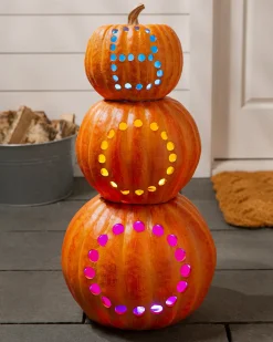 Lit Stackable Cut-Out Pumpkins