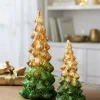Lit Tabletop Glass Trees